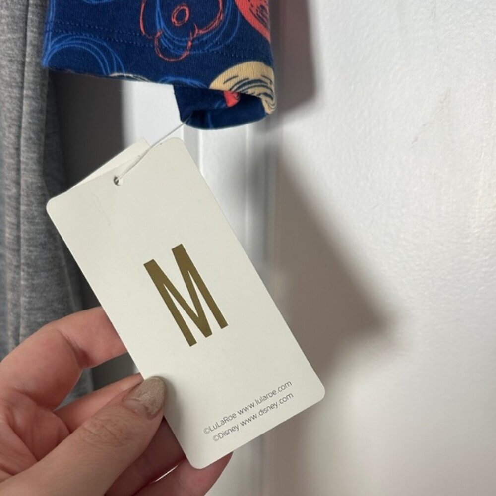 LuLaRoe Gray Mickey Mouse Sketch Design | Disney Randy Baseball T NWT Medium - Picture 4 of 5